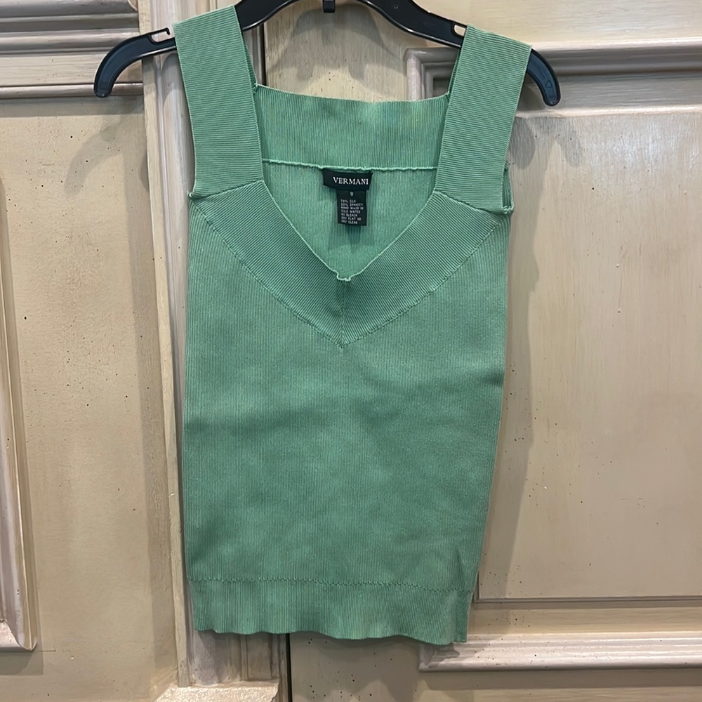 Vermani Green Tank Top Size Small
